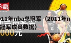 2011年nba总冠军（2011年nba总冠军成员数据）