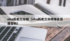 nba历史三分榜（nba历史三分榜排名百度百科）